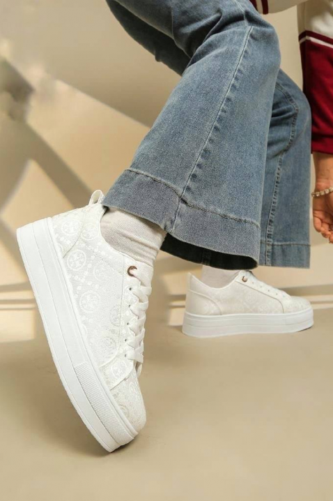 Trampki LINGERFA WHITE, Kolor : biały, IVET.PL - Modna odzież