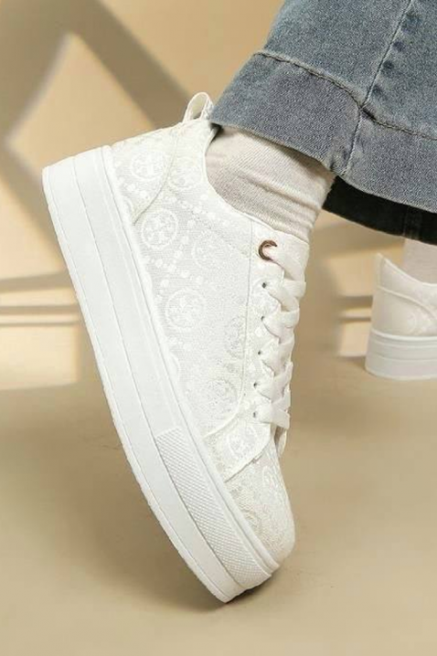 Trampki LINGERFA WHITE, Kolor : biały, IVET.PL - Modna odzież