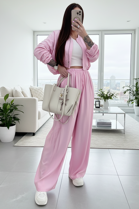 Spodnie PASTELZA PUDRA, Kolor : pudrowy róż, IVET.PL - Modna odzież