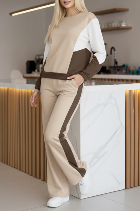 Komplet NIOFEXA BEIGE, Kolor :  beżowy, IVET.PL - Modna odzież