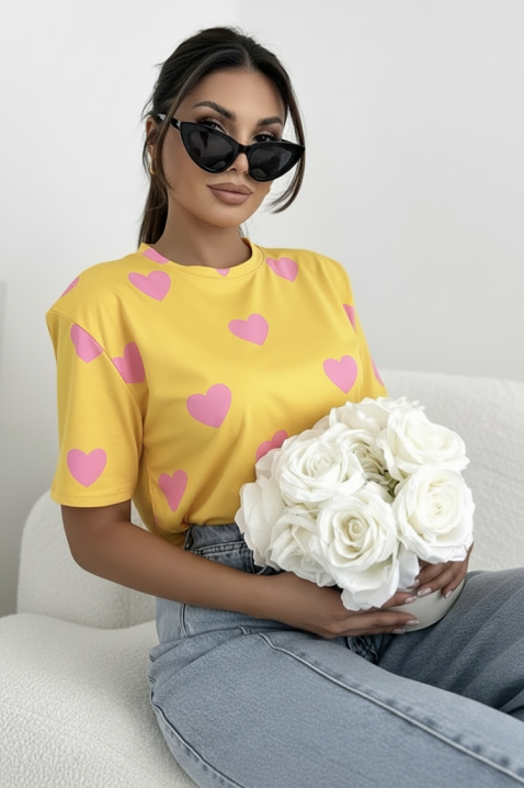 Koszulka ZABRENLA YELLOW, Kolor : żółty, IVET.PL - Modna odzież