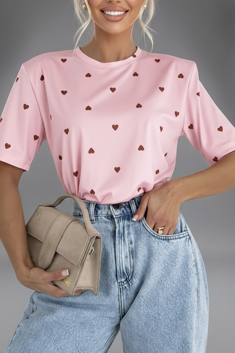 Koszulka VALELONDA PINK, Kolor : różowy, IVET.PL - Modna odzież