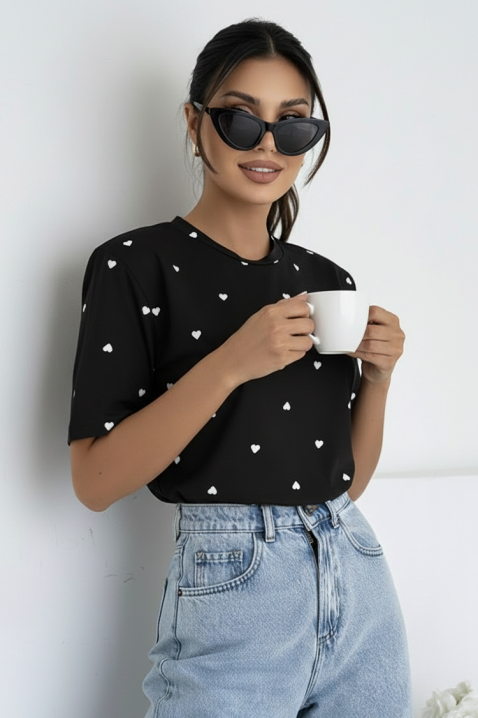 Koszulka VALELONDA BLACK, Kolor : czarny, IVET.PL - Modna odzież