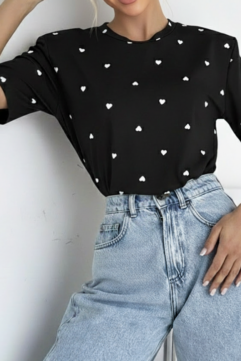 Koszulka VALELONDA BLACK, Kolor : czarny, IVET.PL - Modna odzież