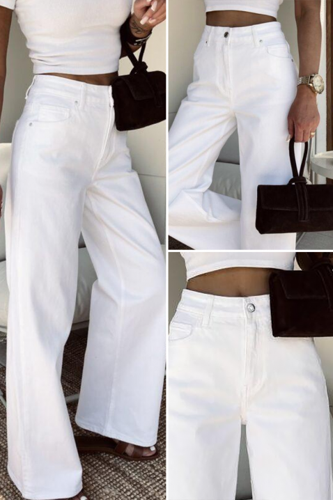 Jeansy BELVENZA, Kolor : biały, IVET.PL - Modna odzież