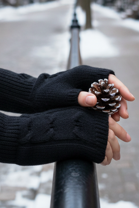 Rękawiczki TOROLFA BLACK, Kolor : czarny, IVET.PL - Modna odzież