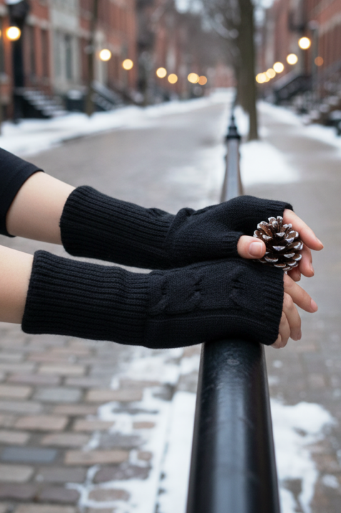 Rękawiczki TOROLFA BLACK, Kolor : czarny, IVET.PL - Modna odzież