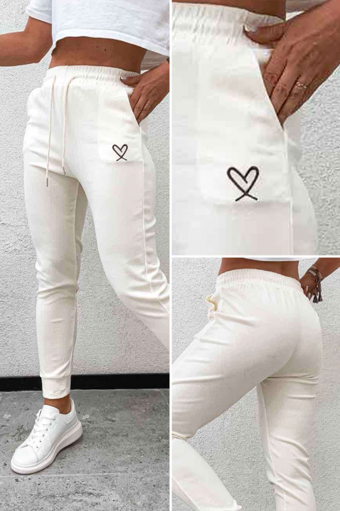 Spodnie SARGOLVA, Kolor : biały, IVET.PL - Modna odzież