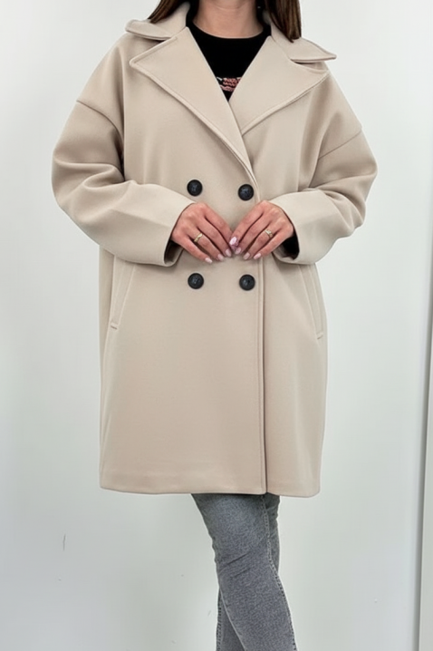 Płaszcz AVRIORA BEIGE, Kolor :  beżowy, IVET.PL - Modna odzież