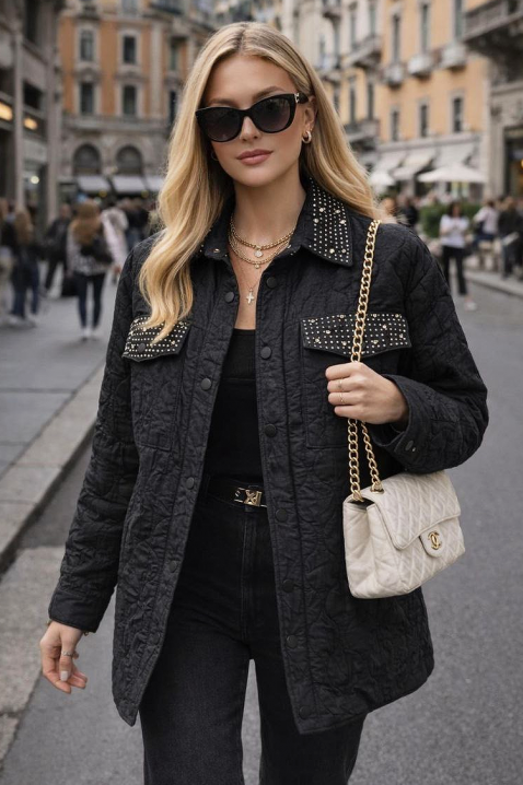 Kurtka PLORILDA BLACK, Kolor : czarny, IVET.PL - Modna odzież