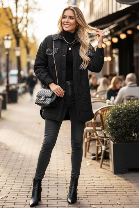 Kurtka PLORILDA BLACK, Kolor : czarny, IVET.PL - Modna odzież