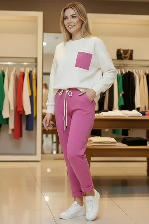 Komplet TENZIARA PINK, Kolor : różowy, IVET.PL - Modna odzież