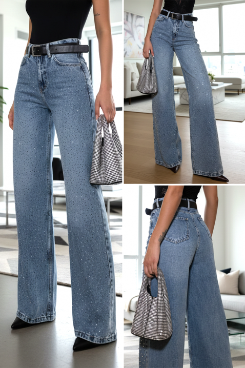 Jeansy DAVILONA, Kolor : chabrowy, IVET.PL - Modna odzież