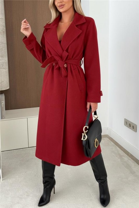 Trencz GRENOLFA BORDO, Kolor : bordowy, IVET.PL - Modna odzież