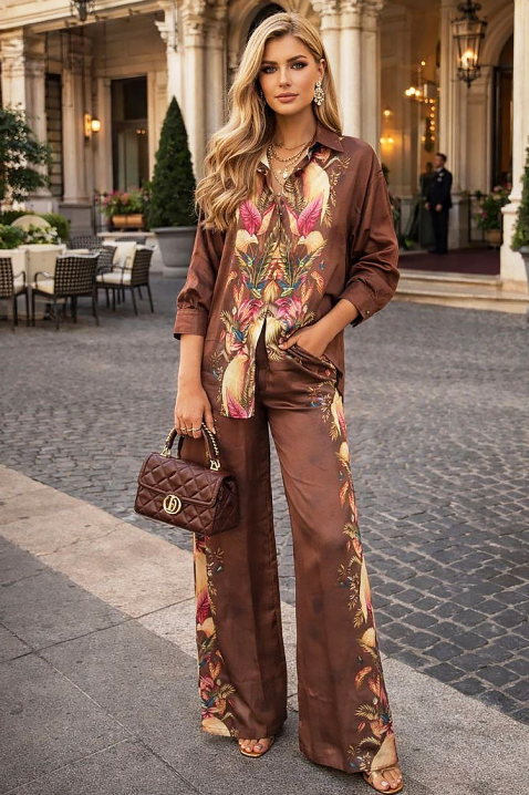 Komplet GLERMONA BROWN, Kolor : brązowy, IVET.PL - Modna odzież