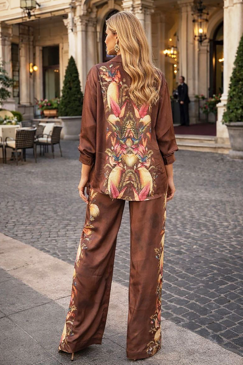 Komplet GLERMONA BROWN, Kolor : brązowy, IVET.PL - Modna odzież