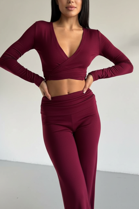 Komplet PERTOVA BORDO, Kolor : bordowy, IVET.PL - Modna odzież