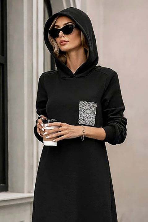 Sukienka ASEMDOLA, Kolor : czarny, IVET.PL - Modna odzież