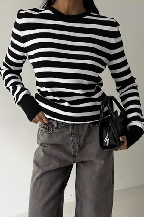 Sweter DAINORA, Kolor : czarny z białym, IVET.PL - Modna odzież