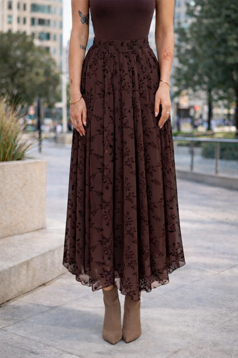 Spódnica LOPLANDA, Kolor : brązowy, IVET.PL - Modna odzież