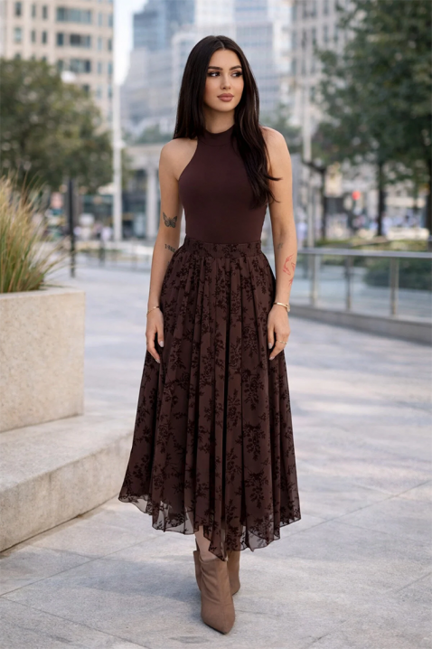 Spódnica LOPLANDA, Kolor : brązowy, IVET.PL - Modna odzież