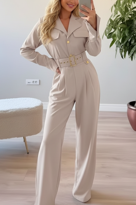 Kombinezon KOROLTA ECRU, Kolor : ecru, IVET.PL - Modna odzież