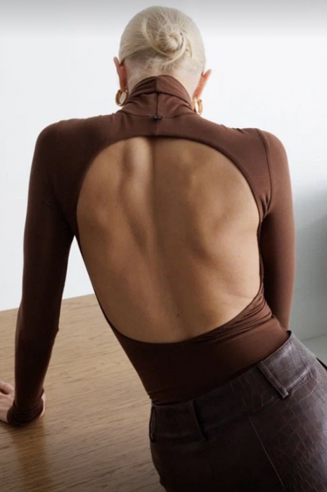 Body-bluza BELVOSTA, Kolor : brązowy, IVET.PL - Modna odzież