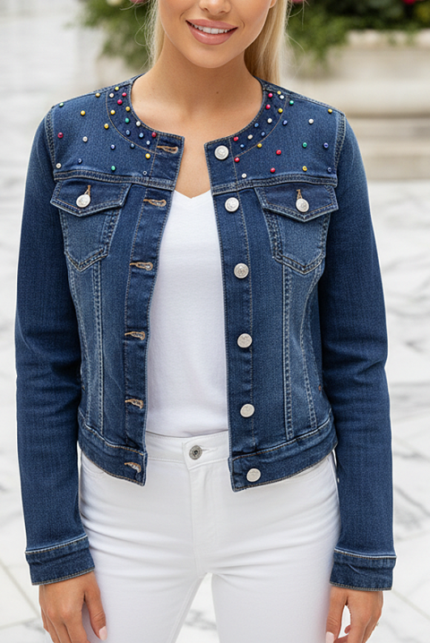 Kurtka jeansowa GLILONZA, Kolor : granatowy, IVET.PL - Modna odzież