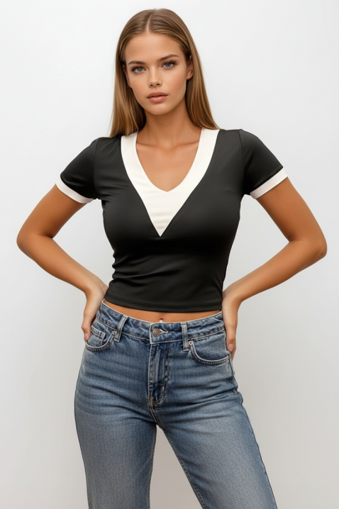 Koszulka VANFORA BLACK, Kolor : czarny, IVET.PL - Modna odzież