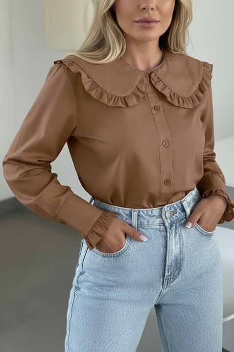 Koszula AFETINA BROWN, Kolor : brązowy, IVET.PL - Modna odzież