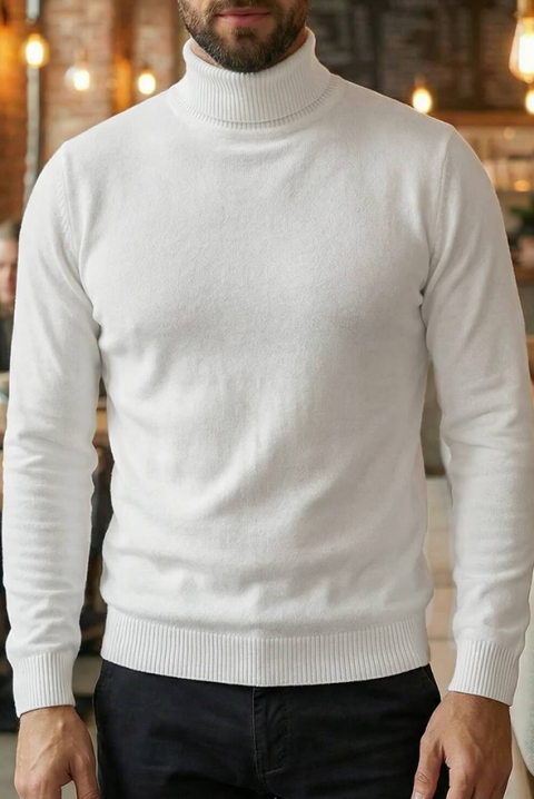 Sweter BENZEMO WHITE, Kolor : biały, IVET.PL - Modna odzież