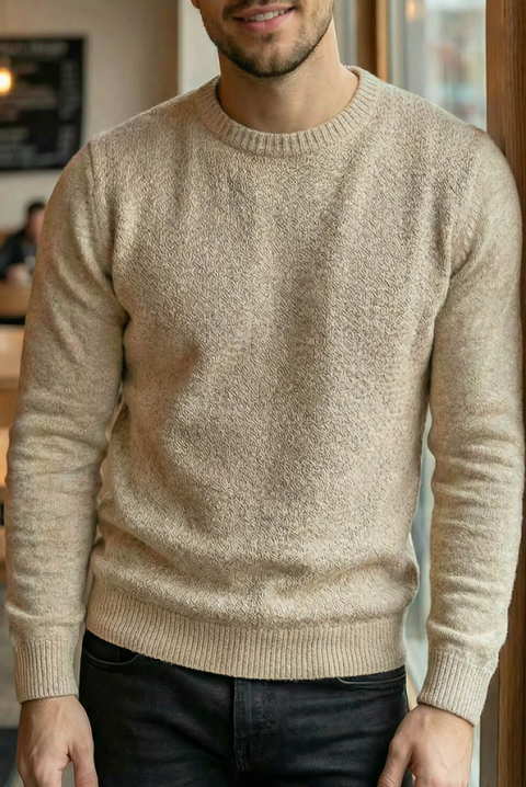 Sweter KARELDO BEIGE, Kolor :  beżowy, IVET.PL - Modna odzież