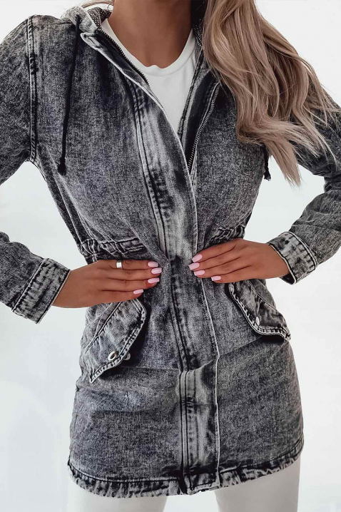 Kurtka jeansowa ANREOLA, Kolor : szary, IVET.PL - Modna odzież