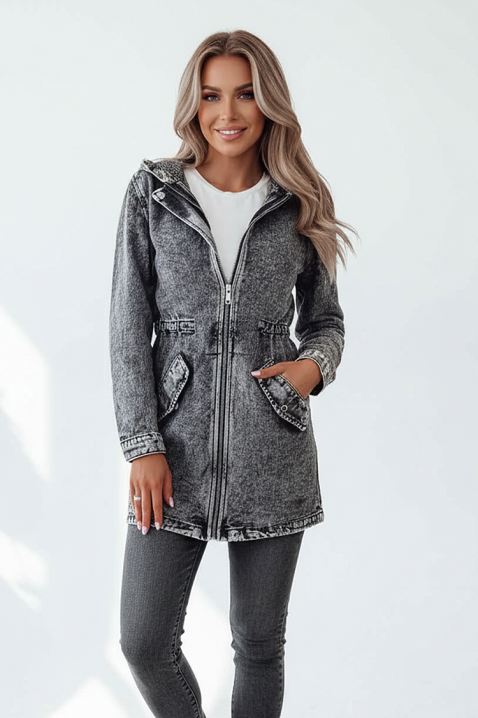 Kurtka jeansowa ANREOLA, Kolor : szary, IVET.PL - Modna odzież