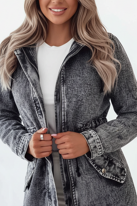 Kurtka jeansowa ANREOLA, Kolor : szary, IVET.PL - Modna odzież