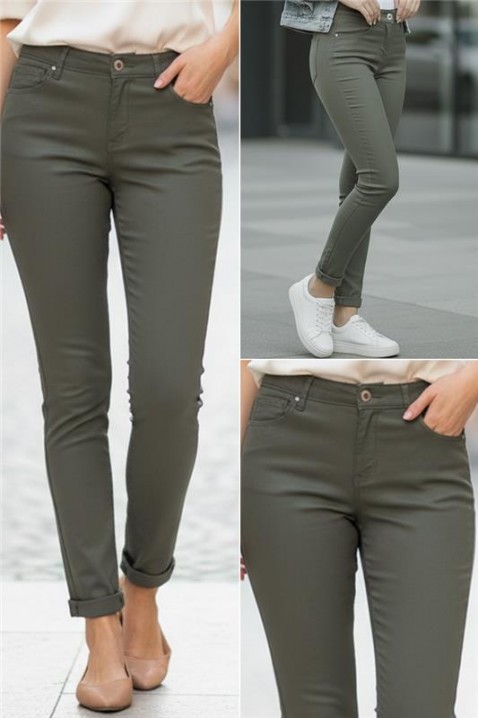 Spodnie GAVRENDA, Kolor : khaki, IVET.PL - Modna odzież