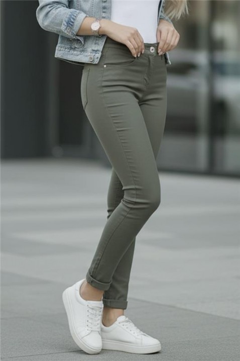 Spodnie GAVRENDA, Kolor : khaki, IVET.PL - Modna odzież