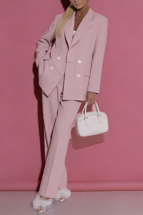 Spodnie DROVELZA PUDRA, Kolor : pudrowy róż, IVET.PL - Modna odzież