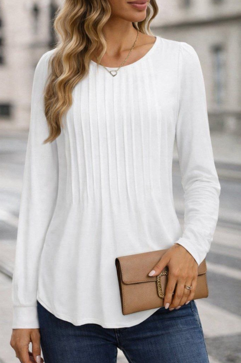 Bluzka PLIZONDA, Kolor : biały, IVET.PL - Modna odzież