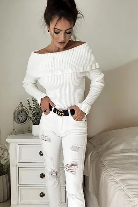 Bluzka PENSOLDA WHITE, Kolor : biały, IVET.PL - Modna odzież