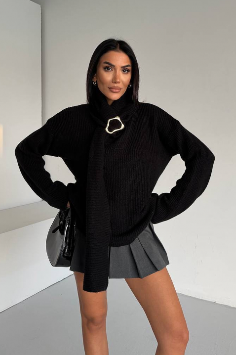 Sweter MIKONZA BLACK, Kolor : czarny, IVET.PL - Modna odzież