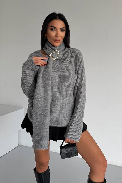 Sweter MIKONZA GREY, Kolor : szary, IVET.PL - Modna odzież