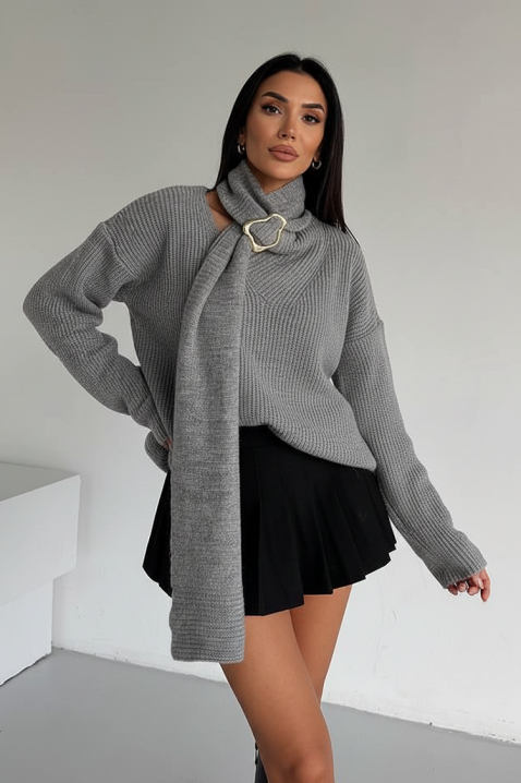 Sweter MIKONZA GREY, Kolor : szary, IVET.PL - Modna odzież