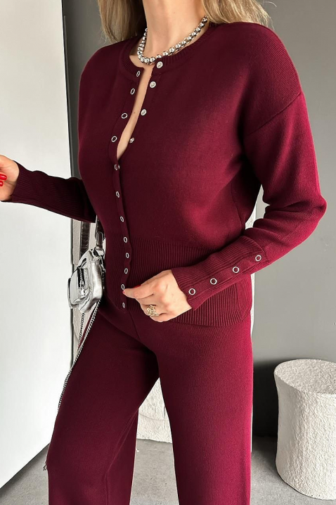 Komplet ELZORANA BORDO, Kolor : bordowy, IVET.PL - Modna odzież