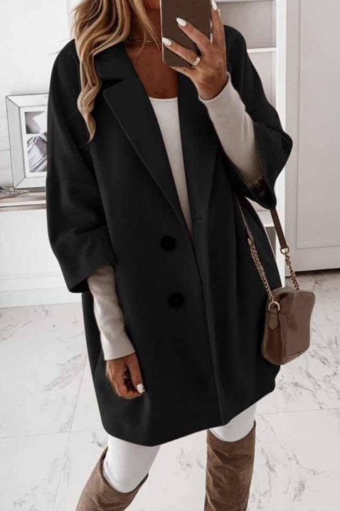 Płaszcz OLFONJA BLACK, Kolor : czarny, IVET.PL - Modna odzież