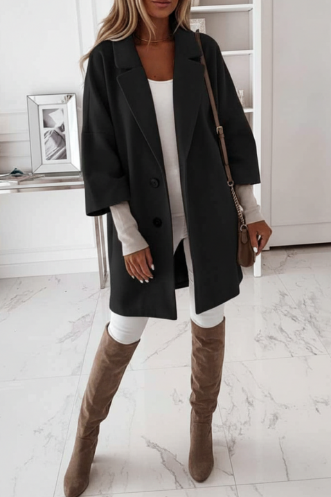 Płaszcz OLFONJA BLACK, Kolor : czarny, IVET.PL - Modna odzież