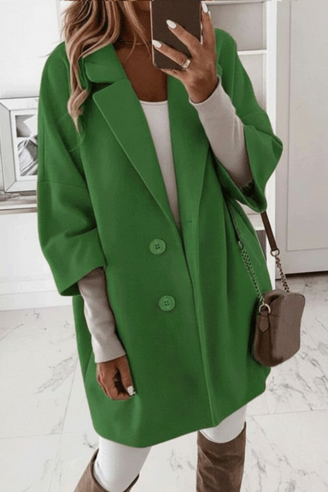 Płaszcz OLFONJA GREEN, Kolor : zielony, IVET.PL - Modna odzież