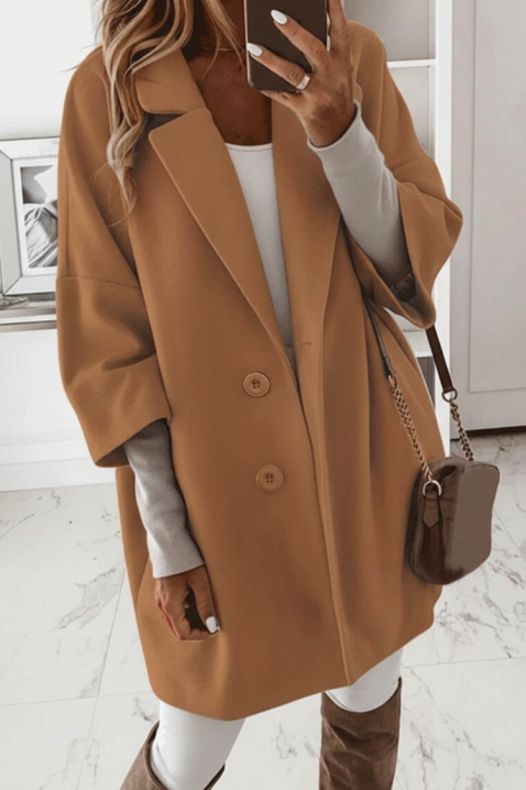 Płaszcz OLFONJA CAMEL, Kolor : jasnobrązowy, IVET.PL - Modna odzież