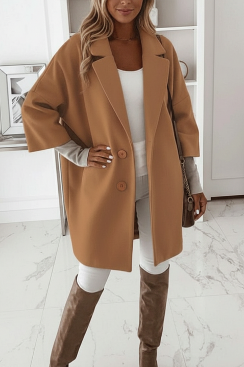 Płaszcz OLFONJA CAMEL, Kolor : jasnobrązowy, IVET.PL - Modna odzież