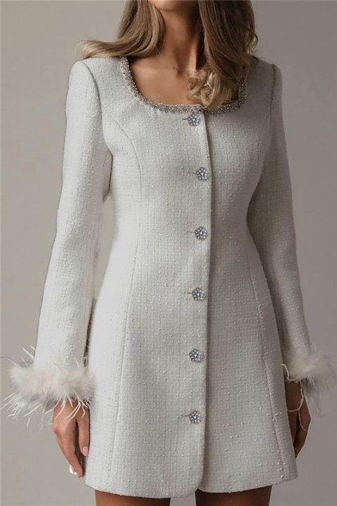 Sukienka MIRFELDA WHITE, Kolor : biały, IVET.PL - Modna odzież